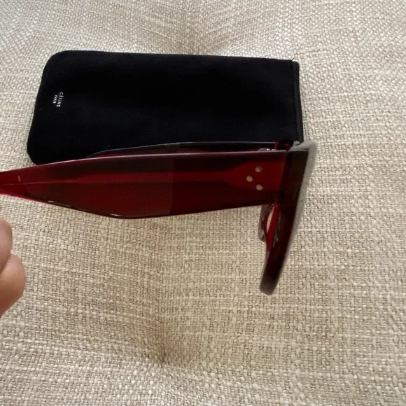 Authentic Celine red oversized sunglasses - Picture 3 of 7